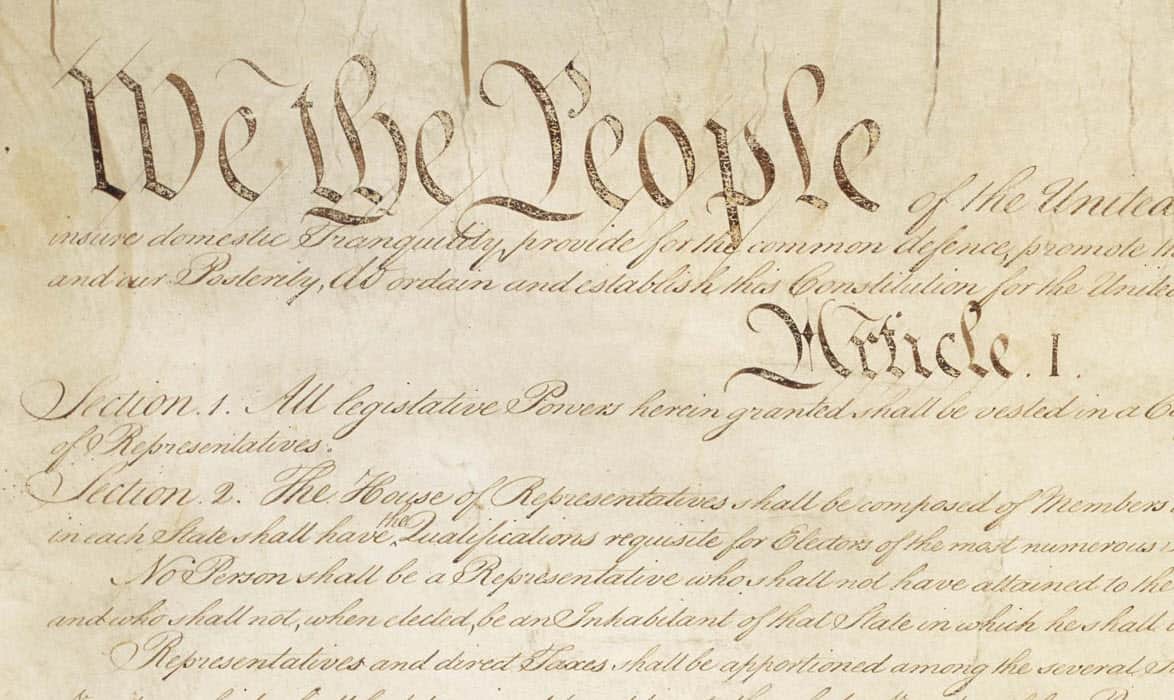 a portion of the United States constitution