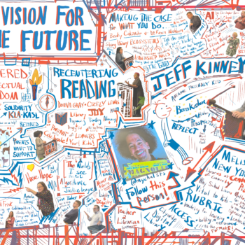 Messy sketch notes from the 2023 SLJ Summit in Atlanta
